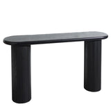 Fluted Cylinder Console Table - Black