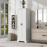 Storage Cabinet With Adjustable Shelves, 2 Doors, Rectangle Design For Bathroom