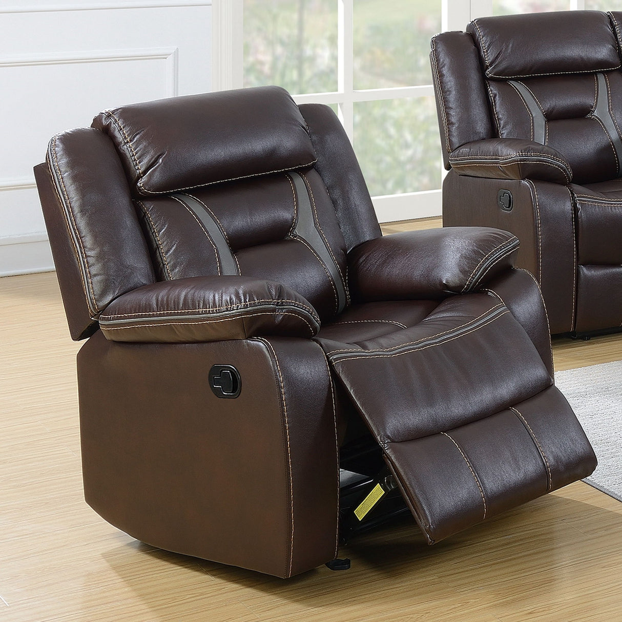 Modern Recliner With Pillow Arms And Headrest