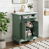 Modern Bathroom Vanity With Tip-Out Drawer And Soft-Close Hinges