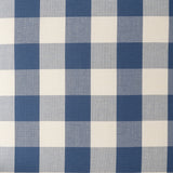 Buffalo Plaid Push Back Recliner Chair For Living Room - Blue / White