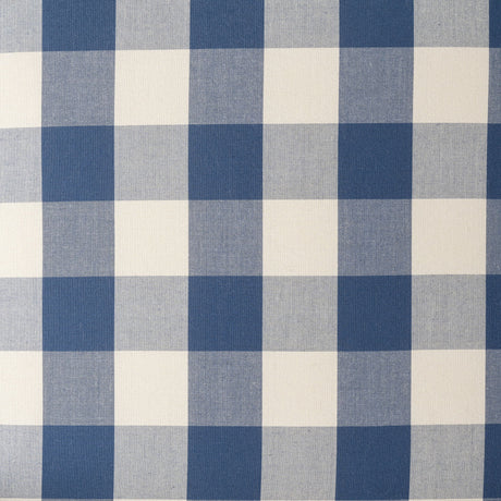 Buffalo Plaid Push Back Recliner Chair For Living Room - Blue / White