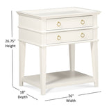 Carmona - 2 Drawer Tray Top Nightstand Pulls