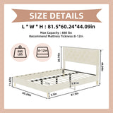Upholstered Bed With Tufted Headboard