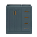 Retro Style Bathroom Vanity With 3 Drawers & Soft-Closing Doors