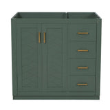 Retro Style Bathroom Vanity, 3 Drawers & Soft Closing Doors