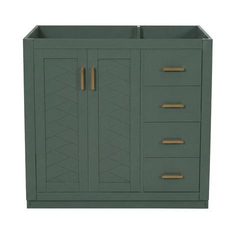 Retro Style Bathroom Vanity, 3 Drawers & Soft Closing Doors