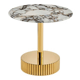 End Table For Living Rooms - Gold / White