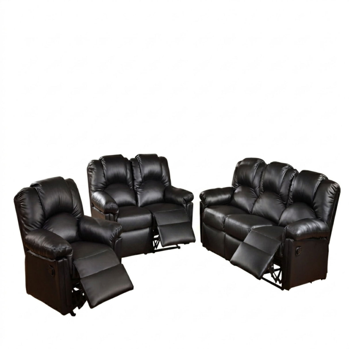 Modern Living Room Set, Cushion Backrest And Pillow Armrest