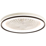 RGB Dimmable LED Bladeless Ceiling Fan With Remote Control, Flush Mount - White