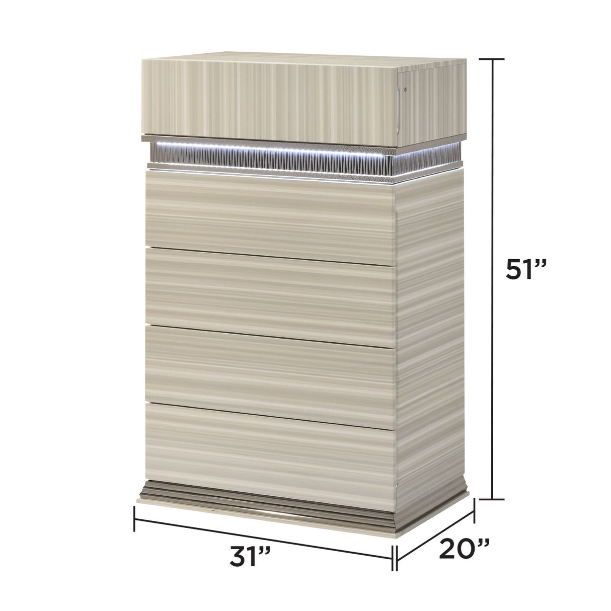 Leonor - 5 Drawer Chest - Gray