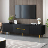 TV Stand For TVs, Media Console With 4 Spacious Cabinets For Living Room