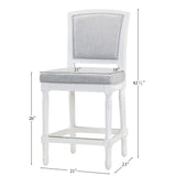 Stool With Upholstered Seat And Back