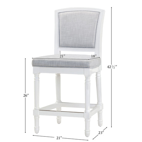 Stool With Upholstered Seat And Back