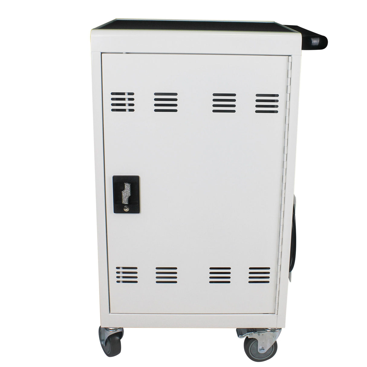 Mobile Charging Cart And Cabinet For Tablets Laptops 30 Device With Combination Lock - Antique White