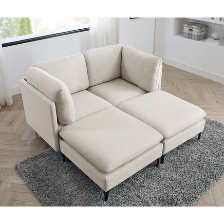 Upholstered Modular Sectional & Tall Legs
