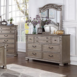 Dresser And Mirror - Antique Silver
