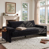 Upholstered 3 Seater Sofa With Wide Armrests