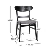 Modern Dining Chair With Upholstered Seat And Wood Frame