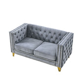 Modern Sofa With Button Tufting, Upholstered Couch For Living Room