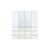 Elise - Modular Closet System With Mirror And Customizable Storage - White