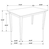 Stan - 5 Piece Dining Set With Rectangular Table And Slat Back Chairs - Cappuccino