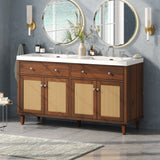 Bathroom Vanity With Double Sink, Large Storage Space