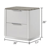 Jazz - 2 Drawer Nightstand - White