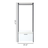 Fiona - Contemporary Wood And Metal Walk In Closet With Drawers
