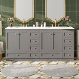Shaker Free Standing Bathroom Vanity Cabinet & Sink, Soft Close Drawers, Soft Close Doors