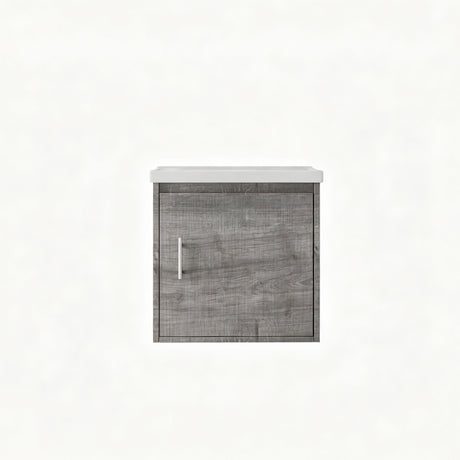 Floating Bathroom Vanity Combo, Wall Mounted Cabinet With Sink & Soft Close Doors For Small Bathrooms