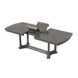 Arcus - Rectangular Dining Table With Butterfly Leaf - Charcoal Gray