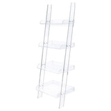 Cimarron - Ladder Bookcase With 4 Shelves - Clear