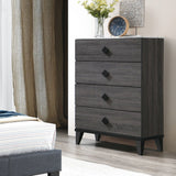 Bedroom Chest Of Drawers With 4 Drawer Storage - Gray / Gray