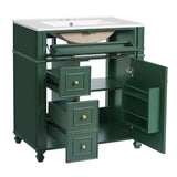 Bathroom Vanity Cabinet With Sink, Soft Close Doors With Door Organizer
