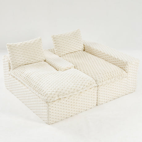 Modular Sofa, Convertible Twin Seat With Chaise Lounge