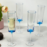 Oval Halo - Acrylic Champagne Flutes (Set of 4)