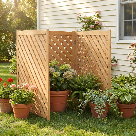Outdoor 3 Panel Air Conditioner Fence Screen