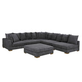 Large Seating Modular Sleeper Sectional - Dark Gray