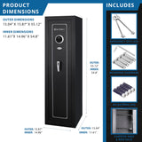 5.51 Cubic Ft Biometric Keypad Riflesafe - Black