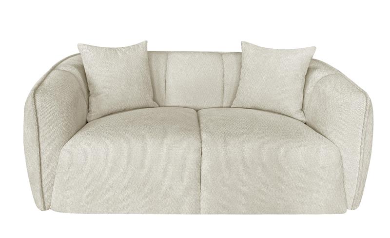 Aleisha Chenille Upholstered Loveseat Ivory - 503065