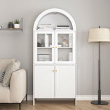 Modern Tech Inspired Dome Cabinet With LED Lighting
