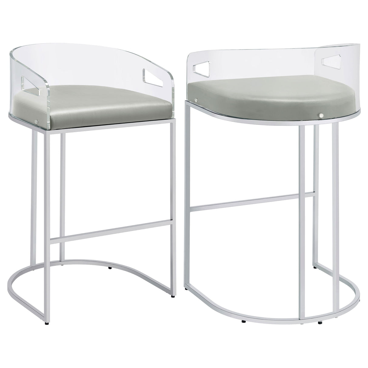 Mello - Upholstered Bar Chair (Set of 2) - Gray