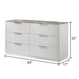 Jazz - 6 Drawer Dresser (Mirror Not Included) - White