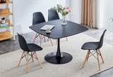 Table Mid-Century Dining Table For 4-6 People With Round Table Top, Pedestal Dining Table, End Table Leisure Coffee Table