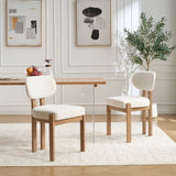 Dining Chairs With Ergonomic Backrest And Adjustable Feet (Set of 2)