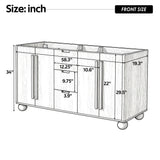 Bathroom Vanity Cabinet Only, 3 Drawers 4 Doors, Soft Close, Adjustable Shelf - Wood