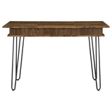 Writing Desk With 4 Hidden Storages - Brown