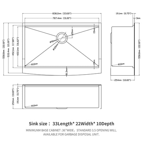 Farmhouse Kitchen Sink Workstation, Apron Front