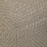 Semi Rounded Pouf, Cable Knitted, Perfect Seating